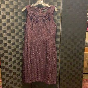 Purple dress with beaded accents